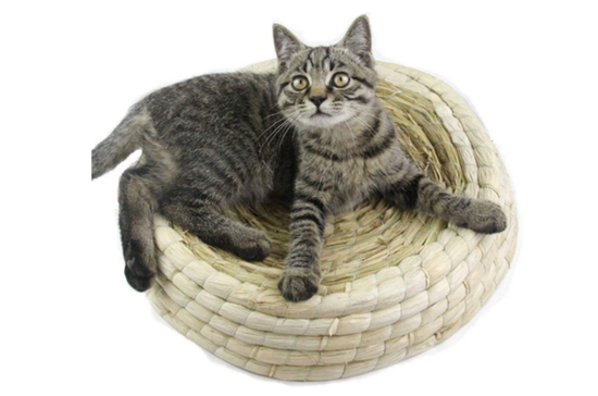 DQL　手作り猫ベッド草編み天然わら猫の?商品イメージ