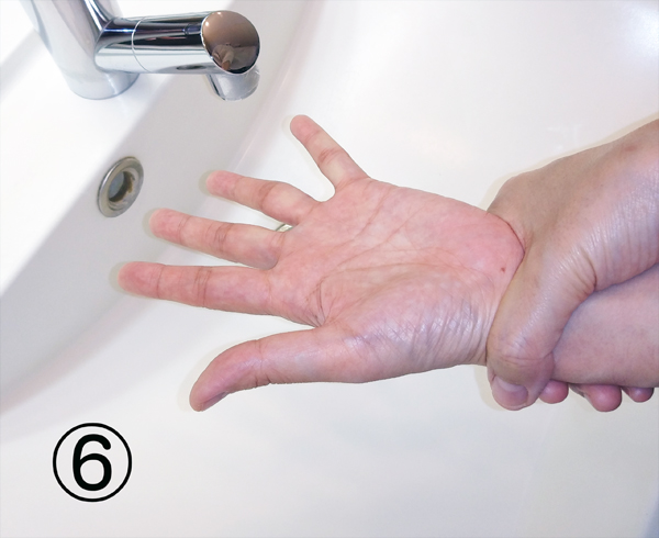 手の洗い方の順序6